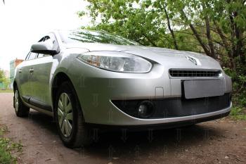 2 399 р. Защита радиатора (верх) Стрелка11 Стандарт  Renault Fluence (2010-2012) дорестайлинг (черная)  с доставкой в г. Таганрог. Увеличить фотографию 2