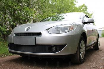 2 399 р. Защита радиатора (верх) Стрелка11 Стандарт  Renault Fluence (2010-2012) дорестайлинг (черная)  с доставкой в г. Таганрог. Увеличить фотографию 3