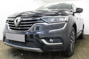 3 199 р. Защита радиатора Стрелка11 Стандарт  Renault Koleos  2 (2016-2024) (черная)  с доставкой в г. Таганрог. Увеличить фотографию 2