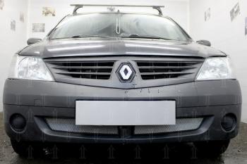 3 499 р. Защита радиатора (низ) Стрелка11 Стандарт  Renault Logan  1 (2004-2010) дорестайлинг (хром)  с доставкой в г. Таганрог. Увеличить фотографию 2