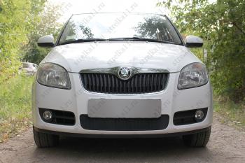 Защита радиатора Стрелка11 Стандарт Skoda Fabia Mk2 универсал дорестайлинг (2007-2010)