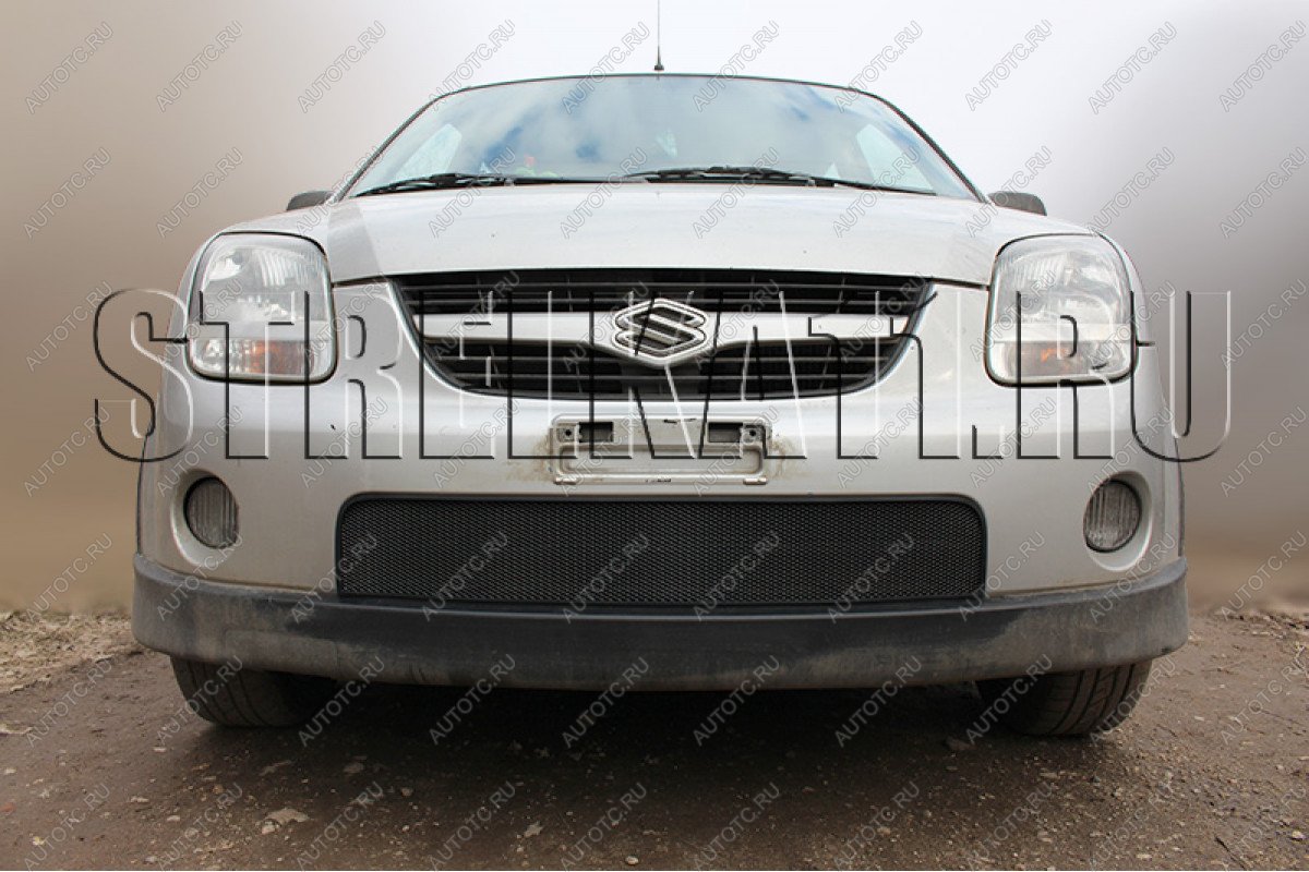 3 399 р. Защита радиатора Стрелка11 Стандарт  Suzuki Ignis (2003-2008) (черная)  с доставкой в г. Таганрог