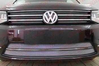 Защита радиатора (низ 2 части) Стрелка11 Стандарт Volkswagen (Волксваген) Caddy (Кэдди)  2K (2015-2020) 2K рестайлинг