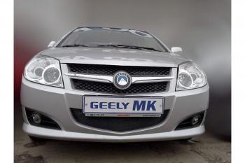 799 р. Зимняя заглушка решетки радиатора Стрелка11  Geely MK (2006-2015) (черная)  с доставкой в г. Таганрог. Увеличить фотографию 2