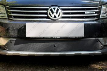 Зимняя заглушка решетки радиатора Стрелка11 Volkswagen (Волксваген) Passat (Пассат)  B7 (2010-2015) B7 седан, универсал  (черная)