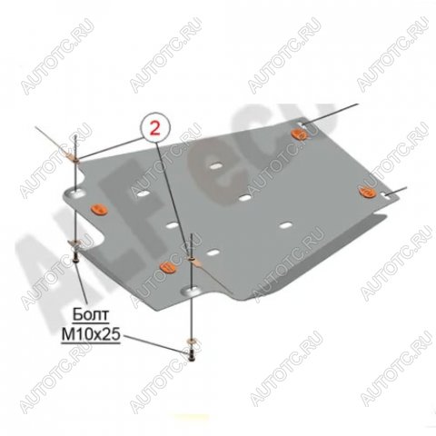 12 699 р. Защита кпп (V-5,7) ALFECO  Toyota Tundra  XK50 (2013-2025) 2-ой рестайлинг (алюминий 3 мм)  с доставкой в г. Таганрог