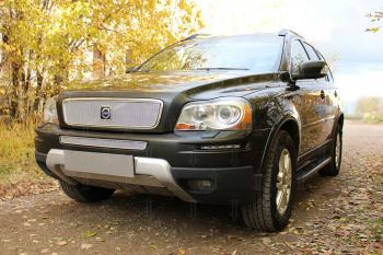 4 199 р. Защита радиатора (середина) Стрелка11 PREMIUM  Volvo XC90  C (2006-2014) рестайлинг (хром)  с доставкой в г. Таганрог. Увеличить фотографию 2