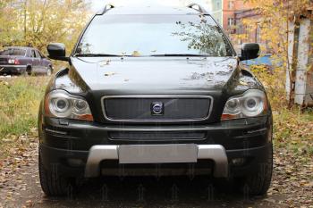 4 199 р. Защита радиатора (середина) Стрелка11 PREMIUM  Volvo XC90  C (2006-2014) рестайлинг (хром)  с доставкой в г. Таганрог. Увеличить фотографию 3