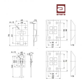 339 р. Фиксатор двери фургона Т-образный, 122 мм, оцинкованная сталь BYD Flyer (2009-2014)  с доставкой в г. Таганрог. Увеличить фотографию 6