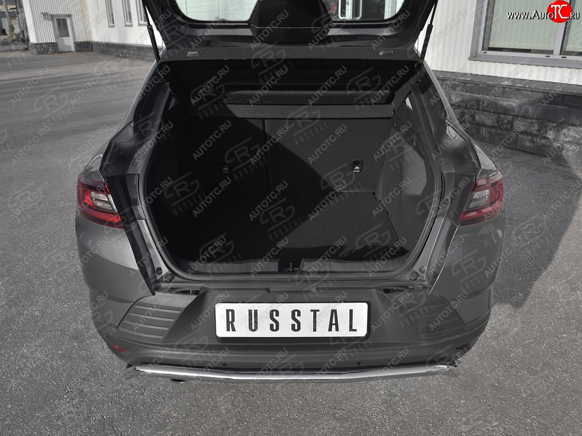 699 р. Защитная накладка заднего бампера Russtal  Renault Arkana (2019-2024) (Нержавейка шлифованная)  с доставкой в г. Таганрог