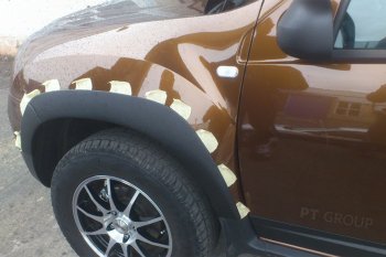 5 999 р. Комплект накладок на колёсные арки Petroil Tuning Renault Duster HS рестайлинг (2015-2021) (Текстурная поверхность)  с доставкой в г. Таганрог. Увеличить фотографию 4