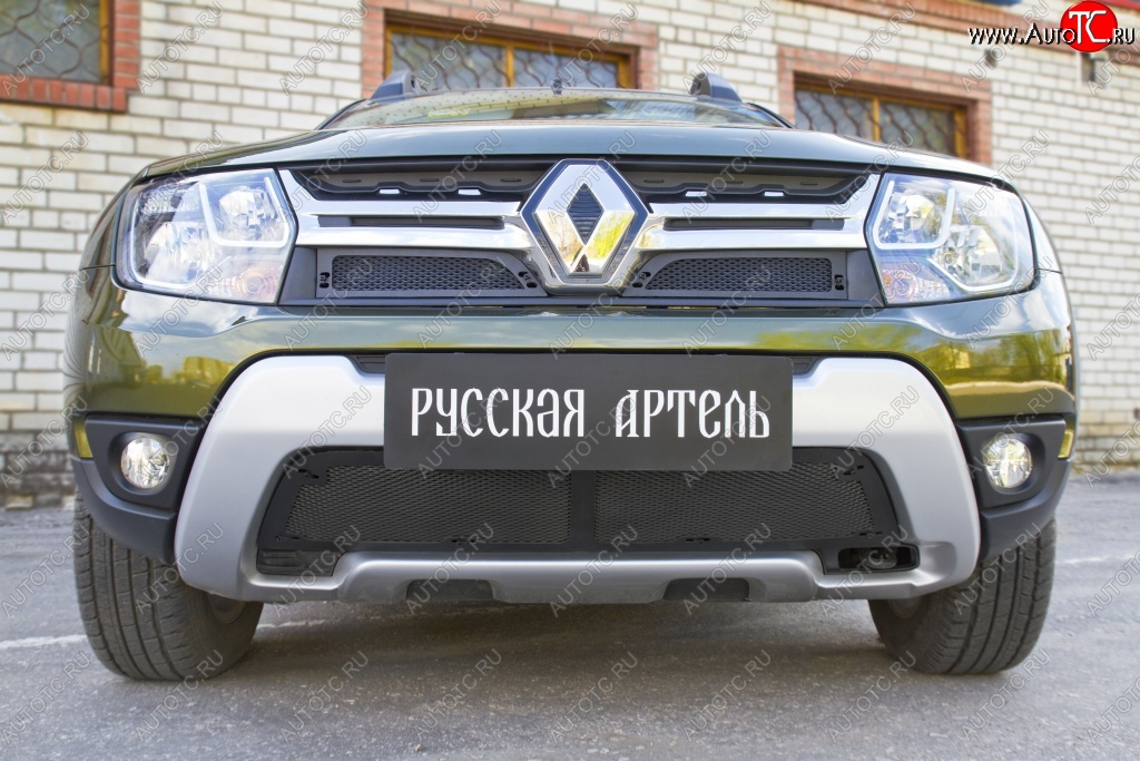 1 399 р. Защитная сетка решетки радиатора РА  Renault Duster  HS (2015-2021) рестайлинг  с доставкой в г. Таганрог