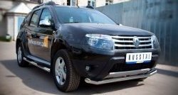 15 999 р. Одинарная защита переднего бампера диаметром 63 мм (4x4) SLITKOFF  Renault Duster  HS (2010-2015) дорестайлинг  с доставкой в г. Таганрог. Увеличить фотографию 3