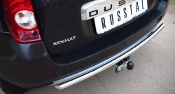 6 999 р. Одинарная защита заднего бампера из трубы диаметром 42 мм (4x4) SLITKOFF Renault Duster HS дорестайлинг (2010-2015)  с доставкой в г. Таганрог. Увеличить фотографию 2