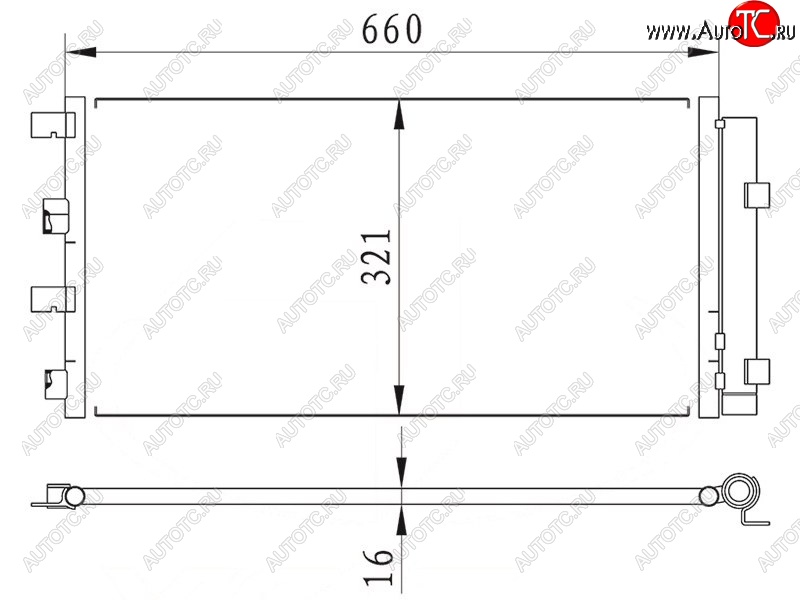 6 449 р. Радиатор кондиционера SAT Renault Duster HS дорестайлинг (2010-2015)  с доставкой в г. Таганрог