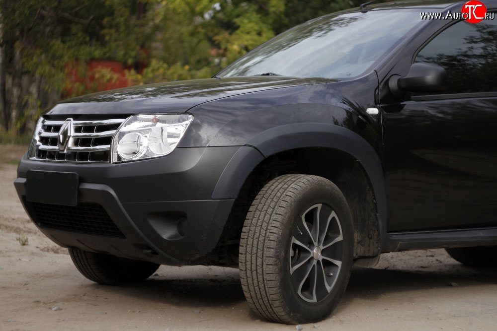 8 599 р. Накладки арок RA (комплект)  Renault Duster  HS (2010-2015) дорестайлинг (Поверхность шагрень)  с доставкой в г. Таганрог