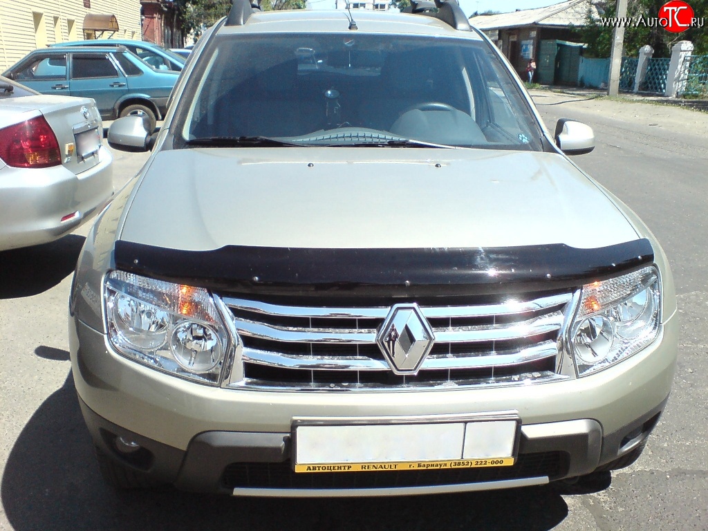 2 879 р. Дефлектор капота NovLine Renault Duster HS дорестайлинг (2010-2015)  с доставкой в г. Таганрог