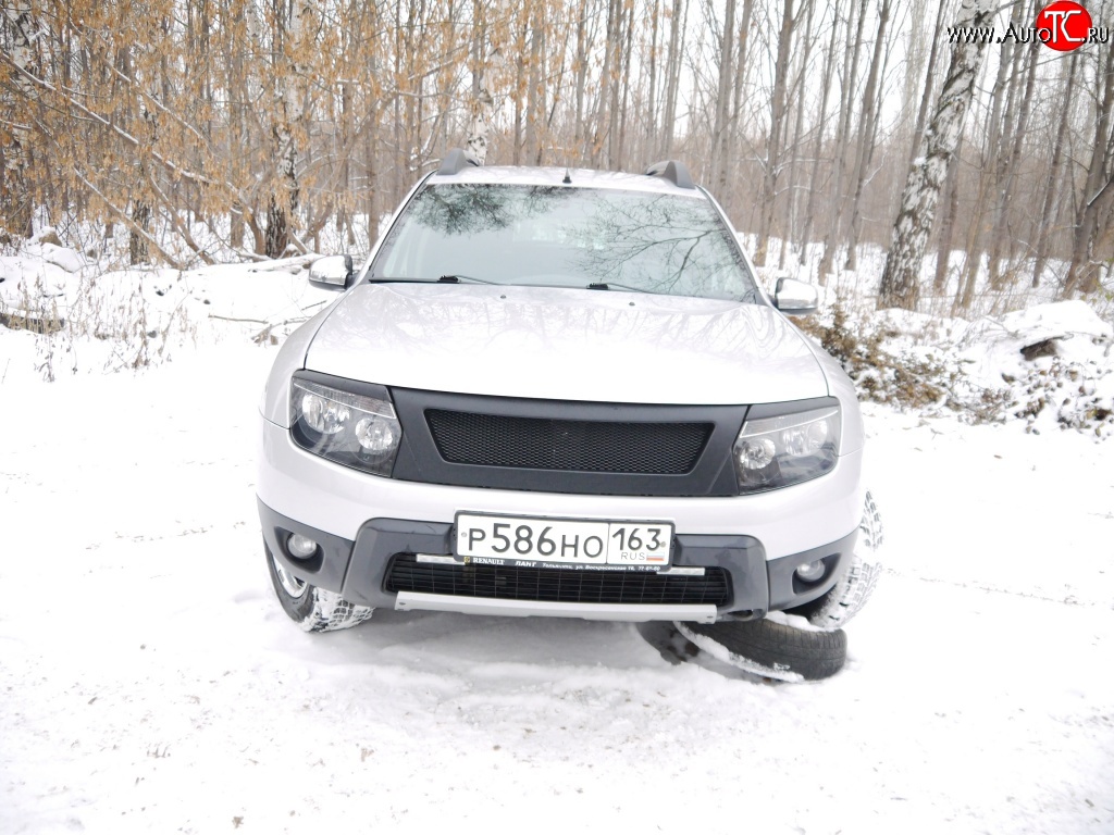 4 599 р. Решётка радиатора DM-Style Renault Duster HS дорестайлинг (2010-2015) (Без сетки, Неокрашенная глянец (под окраску))  с доставкой в г. Таганрог