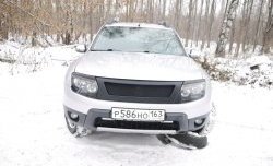 899 р. Реснички на фары DM-Style Renault Duster HS дорестайлинг (2010-2015) (Неокрашенные)  с доставкой в г. Таганрог. Увеличить фотографию 2