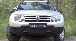 2 189 р. Защитная сетка решетки переднего бампера (с дхо без обвеса) РА Renault Duster HS дорестайлинг (2010-2015)  с доставкой в г. Таганрог. Увеличить фотографию 3