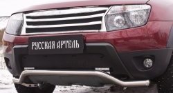 1 189 р. Зимняя заглушка решетки переднего бампера (с дхо и обвесом) РА Renault Duster HS дорестайлинг (2010-2015)  с доставкой в г. Таганрог. Увеличить фотографию 3