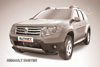 Защита переднего бампер Slitkoff Renault Duster HS дорестайлинг (2010-2015)