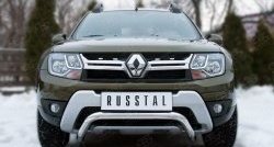 11 999 р. Защита переднего бампера (Ø63 мм волна, нержавейка) SLITKOFF  Renault Duster  HS (2015-2021) рестайлинг  с доставкой в г. Таганрог. Увеличить фотографию 1