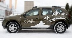 13 099 р. Широкая защита порогов (рестайлинг) Russtal Renault Duster HS рестайлинг (2015-2021) (Защита порогов с со скосами на торцах (вариант 1))  с доставкой в г. Таганрог. Увеличить фотографию 4