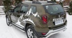 12 799 р. Защита заднего бампера (Ø63 мм волна, нержавейка) SLITKOFF Renault Duster HS рестайлинг (2015-2021)  с доставкой в г. Таганрог. Увеличить фотографию 4