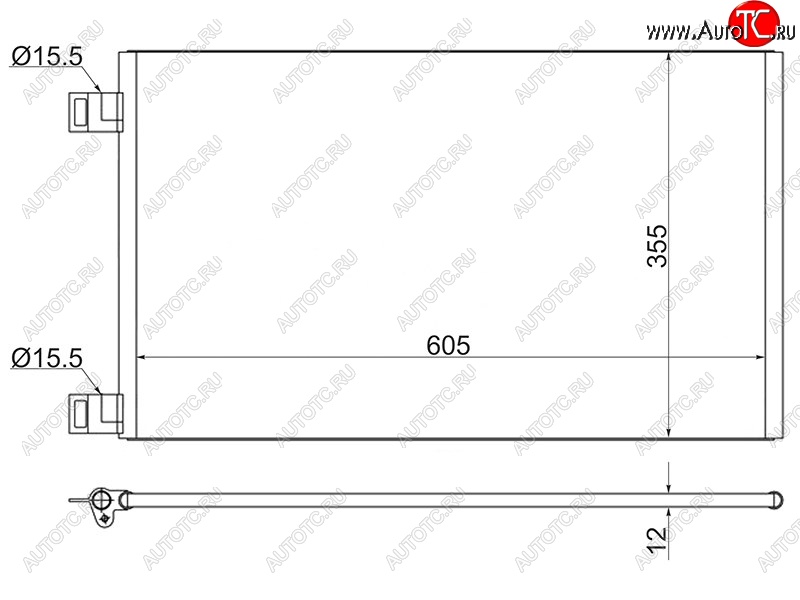 6 349 р. Радиатор кондиционера SAT  Renault Kangoo  KW0 (2008-2013) дорестайлинг  с доставкой в г. Таганрог