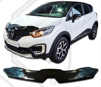 Дефлектор капота CA-Plastiс Renault (Рено) Kaptur (Каптур) (2016-2024) дорестайлинг, рестайлинг