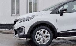 13 399 р. Защита переднего бампера (Ø63 мм, нержавейка) SLITKOFF  Renault Kaptur (2016-2020) дорестайлинг  с доставкой в г. Таганрог. Увеличить фотографию 4