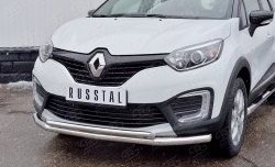 17 799 р. Защита переднего бампера (2 трубыØ63 и 42 мм, нержавейка) SLITKOFF Renault Kaptur дорестайлинг (2016-2020)  с доставкой в г. Таганрог. Увеличить фотографию 3