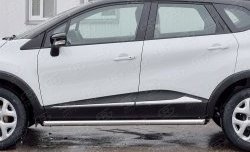 21 699 р. Защита порогов из круглой трубы диаметром 63 мм SLITKOFF  Renault Kaptur (2016-2024) дорестайлинг, рестайлинг  с доставкой в г. Таганрог. Увеличить фотографию 4