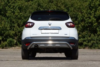 18 849 р. Защита заднего бампера Petroil Tuning Волна (d51) Renault Kaptur дорестайлинг (2016-2020) (Нержавеющая полированная сталь)  с доставкой в г. Таганрог. Увеличить фотографию 2