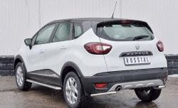 12 699 р. Защита заднего бампера (Ø42 мм уголки, нержавейка) SLITKOFF  Renault Kaptur (2016-2020) дорестайлинг  с доставкой в г. Таганрог. Увеличить фотографию 2