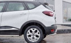 12 699 р. Защита заднего бампера (Ø42 мм уголки, нержавейка) SLITKOFF  Renault Kaptur (2016-2020) дорестайлинг  с доставкой в г. Таганрог. Увеличить фотографию 4