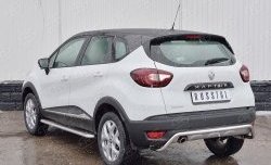 13 999 р. Защита заднего бампера (Ø42 мм волна, нержавейка) SLITKOFF  Renault Kaptur (2016-2020) дорестайлинг  с доставкой в г. Таганрог. Увеличить фотографию 2