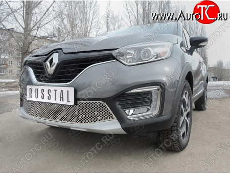 4 299 р. Сетка нижнего воздухозаборника (нержавеющая сталь) Russtal Renault Kaptur рестайлинг (2020-2025)  с доставкой в г. Таганрог