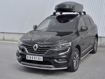 16 799 р. Защита переднего бампера (Ø42 мм, нержавейка) SLITKOFF Renault Koleos 2 (2016-2024)  с доставкой в г. Таганрог. Увеличить фотографию 2