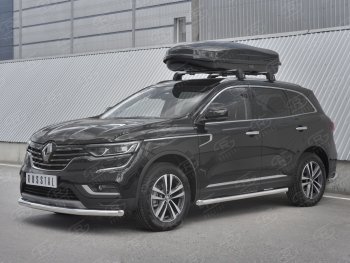 20 649 р. Защита переднего бампера (Ø63 мм, нержавейка) SLITKOFF  Renault Koleos  2 (2016-2024)  с доставкой в г. Таганрог. Увеличить фотографию 3