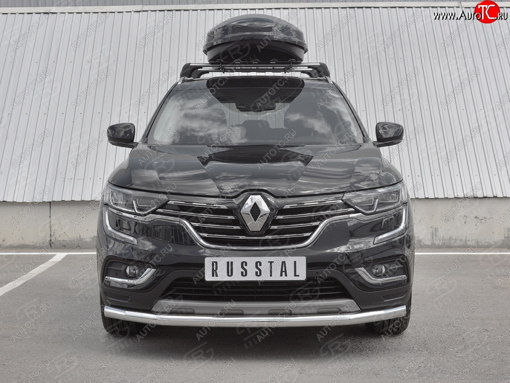 20 649 р. Защита переднего бампера (Ø63 мм, нержавейка) SLITKOFF  Renault Koleos  2 (2016-2024)  с доставкой в г. Таганрог