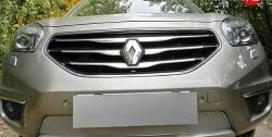 Сетка в бампер Autofamily (15 мм.) Renault Koleos 1 Phase 2 (2011-2013)  (Хром)