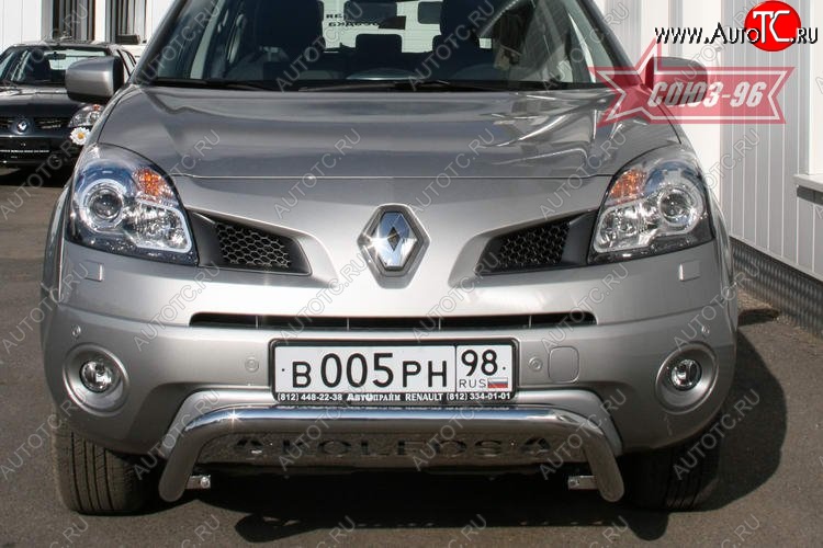 16 379 р. Защита переднего бампера Souz-96 (d60) Renault Koleos Phase 1 (2007-2011)  с доставкой в г. Таганрог