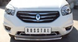 14 499 р. Одинарная защита переднего бампера диаметром 63 мм SLITKOFF  Renault Koleos  1 (2011-2016) Phase 2, Phase 3  с доставкой в г. Таганрог. Увеличить фотографию 2