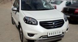 16 799 р. Одинарная защита переднего бампера диаметром 76 мм SLITKOFF  Renault Koleos  1 (2011-2016) Phase 2, Phase 3  с доставкой в г. Таганрог. Увеличить фотографию 2