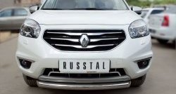 16 799 р. Одинарная защита переднего бампера диаметром 76 мм SLITKOFF  Renault Koleos  1 (2011-2016) Phase 2, Phase 3  с доставкой в г. Таганрог. Увеличить фотографию 3