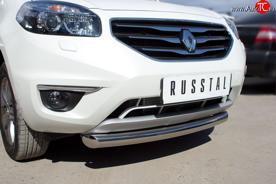 16 799 р. Одинарная защита переднего бампера диаметром 76 мм SLITKOFF  Renault Koleos  1 (2011-2016) Phase 2, Phase 3  с доставкой в г. Таганрог