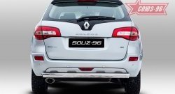 Овальная защита заднего бампера диаметром трубы 75 и 42 мм Souz-96 Renault Koleos 1 Phase 2 (2011-2013)