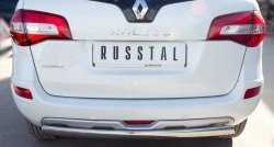 18 549 р. Защита заднего бампера (Ø75x42 мм, нержавейка) Russtal Renault Koleos 1 Phase 2 (2011-2013)  с доставкой в г. Таганрог. Увеличить фотографию 2